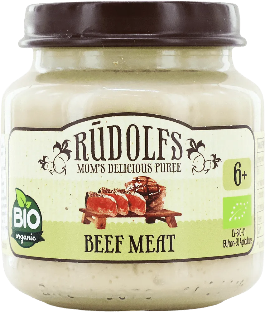 Beef puree "Rudolfs Organic" 120g
