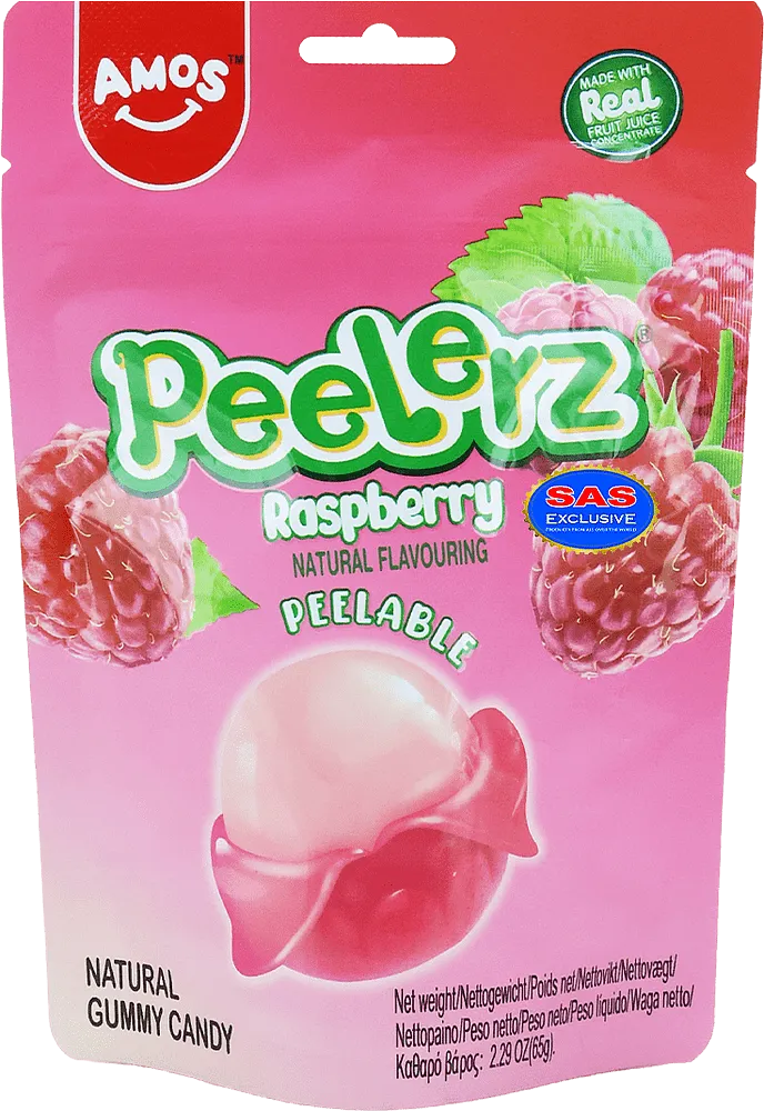 Մաստակ-կոնֆետ ազնվամորու «Amos Peelerz Raspberry» 65գ
