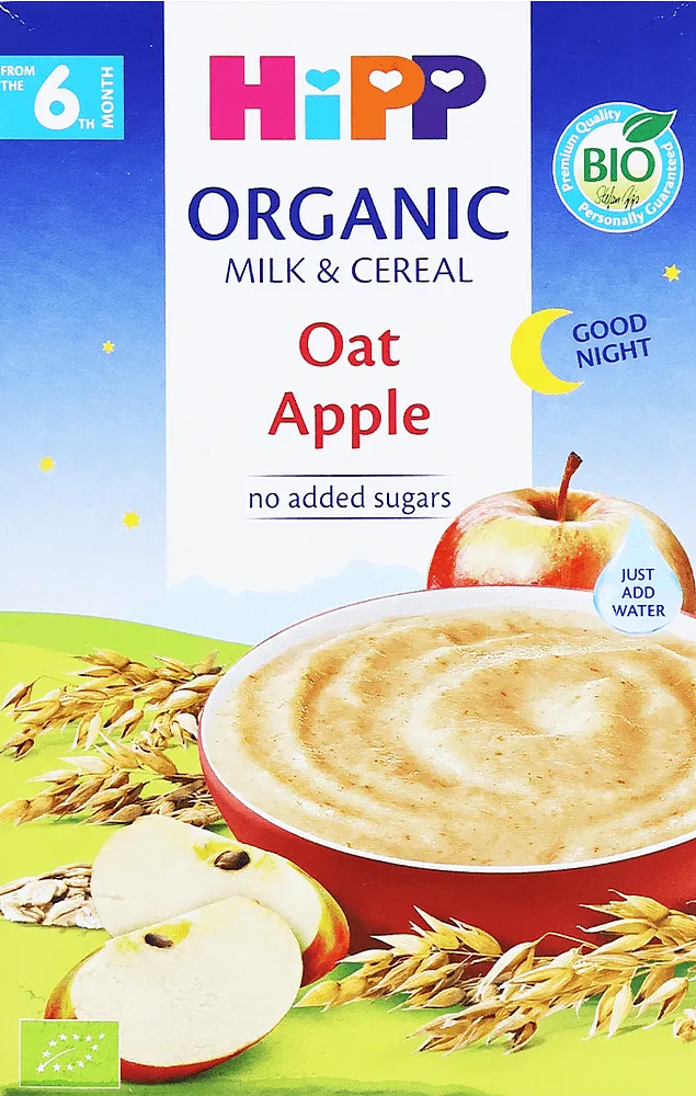 Milk porridge "Hipp organic Milk & Cereal Oat Apple" 250g