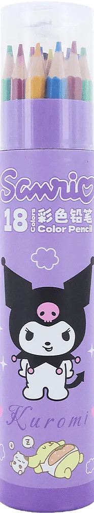Մատիտներ գունավոր «Sanrio Kuromi» 18 հատ
