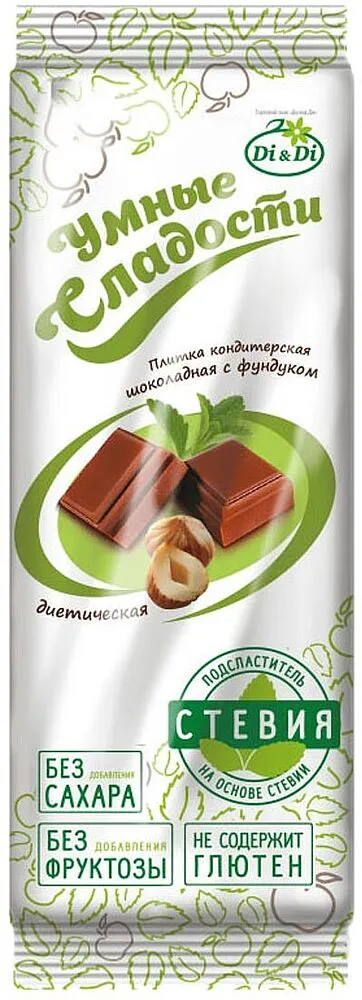 Chocolate bar with stevia "Di&Di Умные сладости" 90g