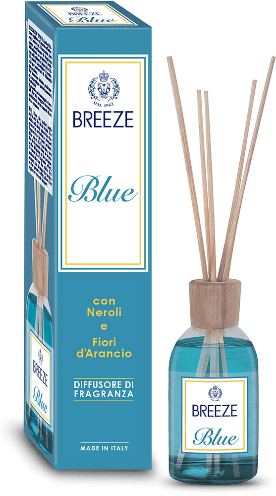 Освежитель воздуха и ротанговые палочки "Breeze Blue" 100мл