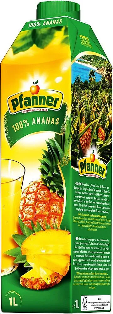 Pineapple juice "Pfanner" 1l 