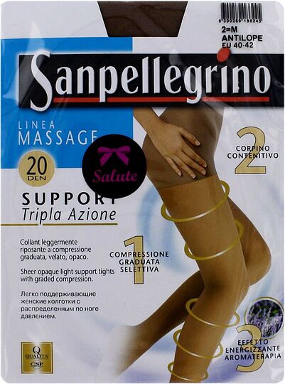 Զուգագուլպա «Sanpellegrino Support Message 20 Den N2» Մուգ մարմնագույն