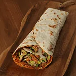 Lahmacun with chicken shawarma