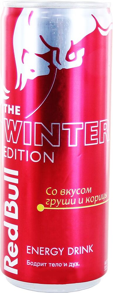 Energy carbonated drink "Red Bull The Winter Edition" 0.25l Pear &  Cinnamon