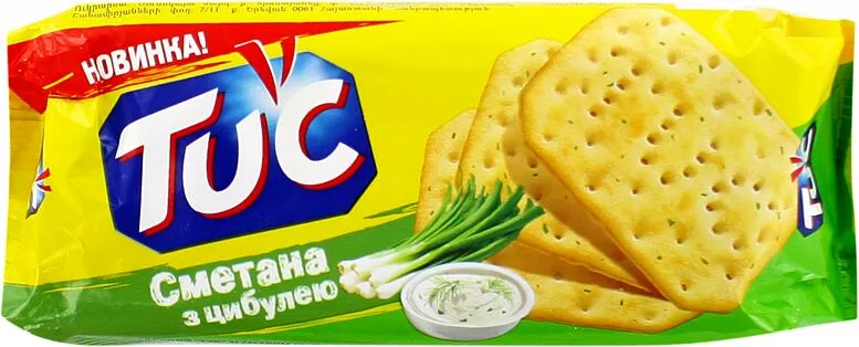 Crackers with sour cream & onion flavor "Tuc" 100g 