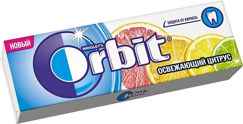 Жевательная резинка со вкусом цитрусовых ''Orbit' 13.6г 