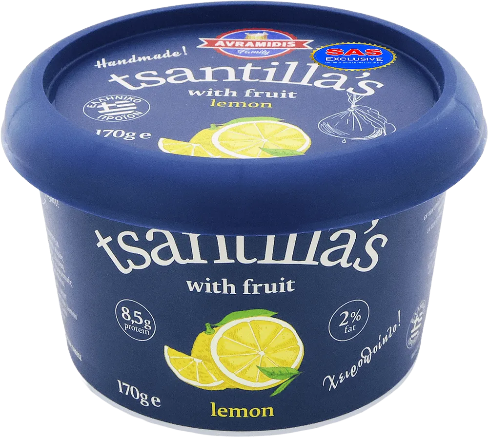 Сцеженный мацони с лимоном "Avramidis Family Tsantillas Lemon" 170г