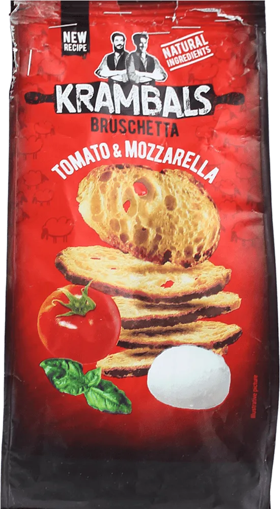 Tomato & mozzarella flavored crackers- bruschette "Krambals Tomato & Mozzarella" 70g
