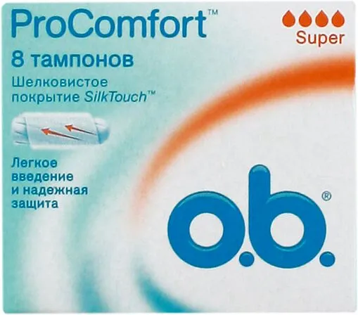 Tampons "o.b. Pro Comfort Silk Touch Super" 8pcs.