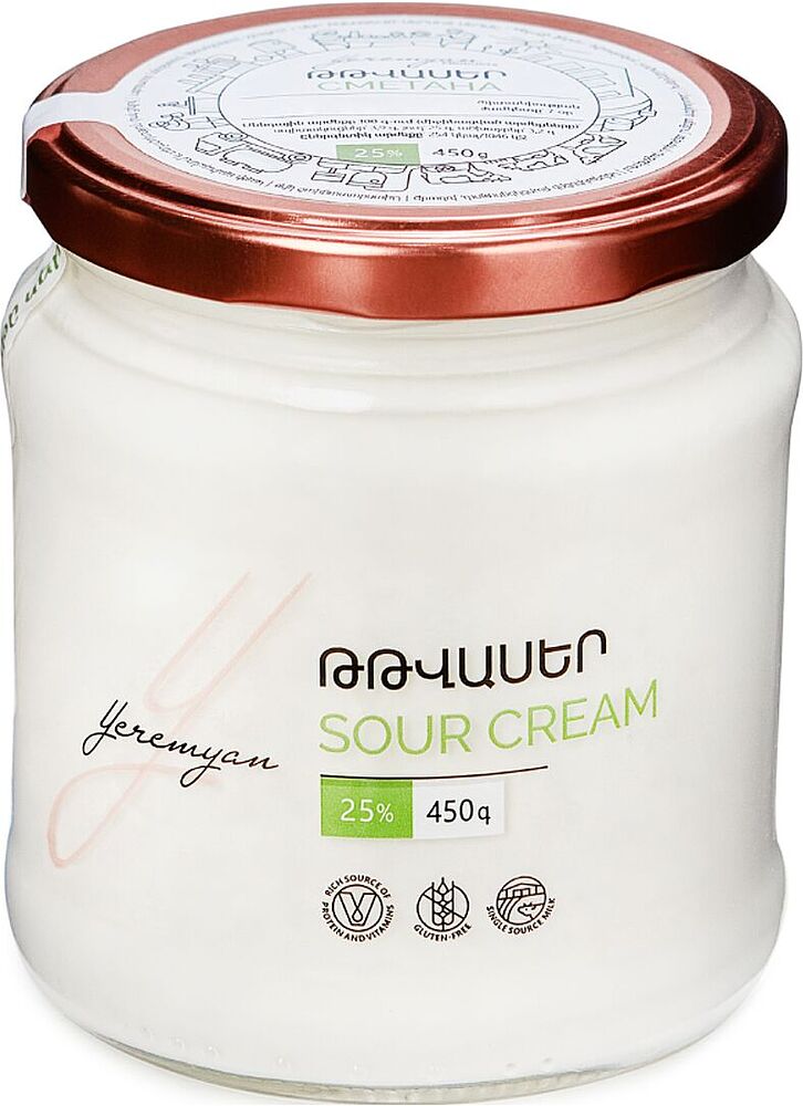 Sour cream "Yeremyan Products" 450g, richness: 25%