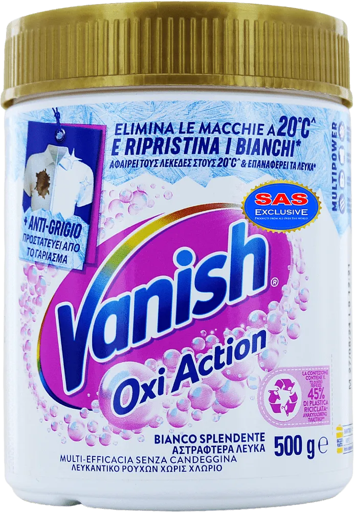 Stain removing & bleaching powder "Vanish Oxi Action" 500g
