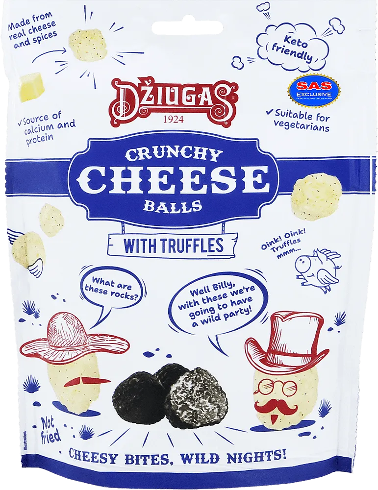 Truffle-flavored cheese balls "Dziugas Cheese Balls Truffle" 40g