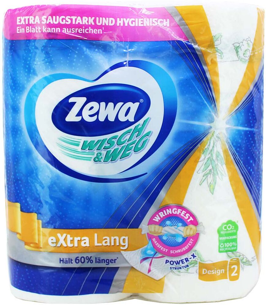 Бумажное полотенце "Zewa" 2 шт