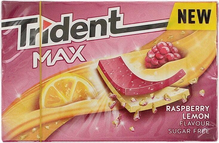 Chewing gum "Trident Max" 23g Raspberry & lemon