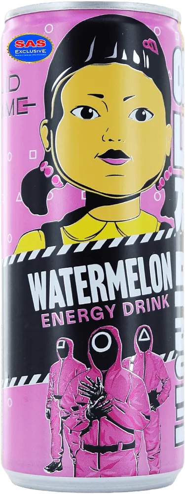 Energy carbonated drink "Netflix Squid Game Watermelon" 0.25l
