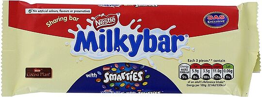 Շոկոլադե սալիկ սպիտակ «Milkybar» 100գ

