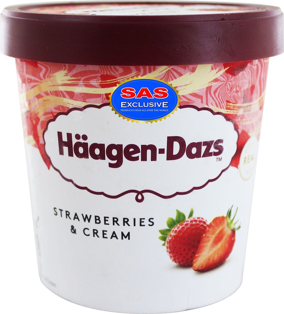 Мороженое клубнично-сливочное "Häagen-Dazs" 400г