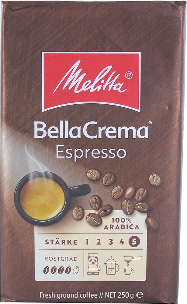 Coffee "Melitta Bella Crema Espresso" 250g
