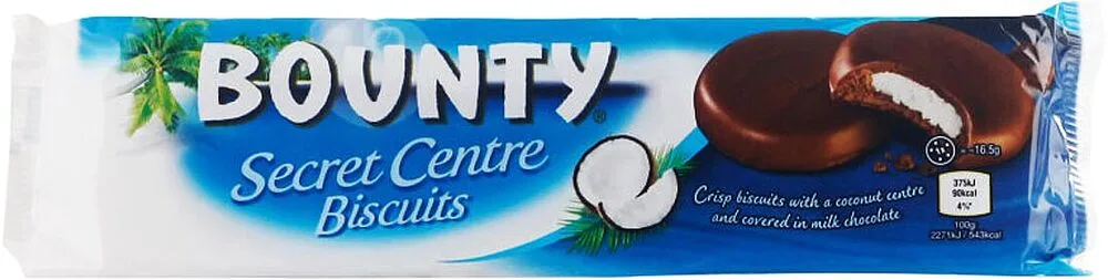 Թխվածքաբլիթ կոկոսի միջուկով «Bounty» 132գ