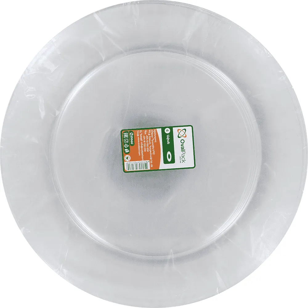 Disposable plates "Oval Pack" 6 pcs
