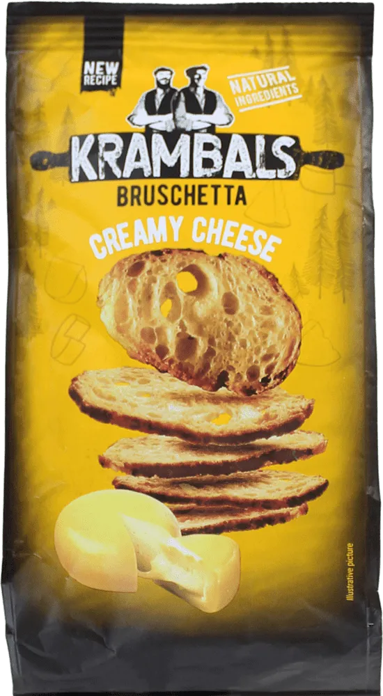 Cheese flavored crackers- bruschette "Krambals Creamy Cheese" 70g 
