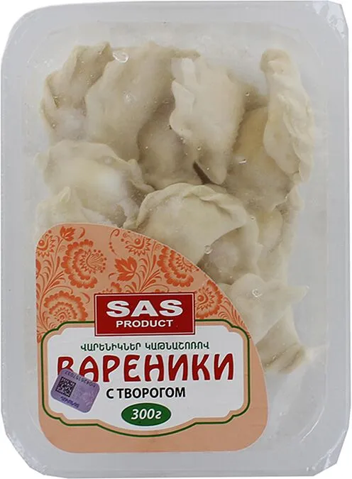 Վարենիկներ կաթնաշոռով կիսաֆաբրիկատ «SAS Product» 300գ 