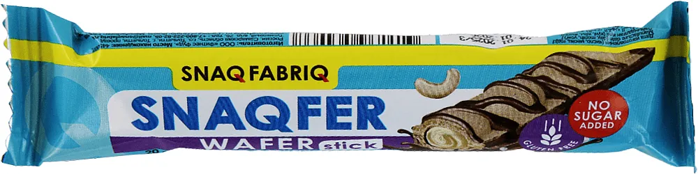 Wafer with milk-nut paste "Snaq Fabriq Snaqfer Sugar Free" 20g