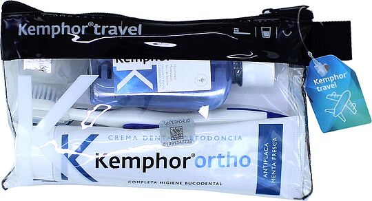 Բերանի խոռոչի մաքրման հավաքածու «Kemphor Travel» 4հատ

