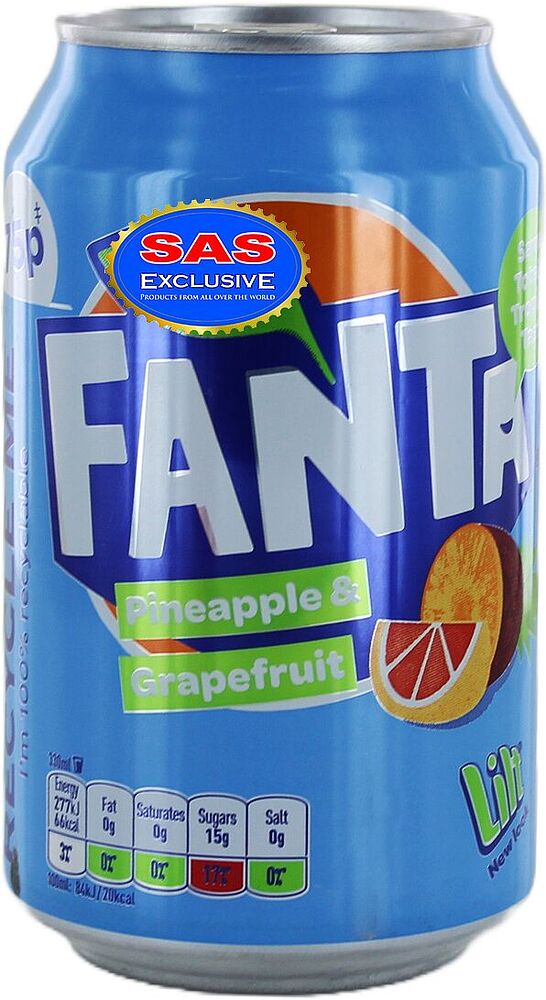 Refreshing carbonated drink "Fanta" 0.33l Tropical
