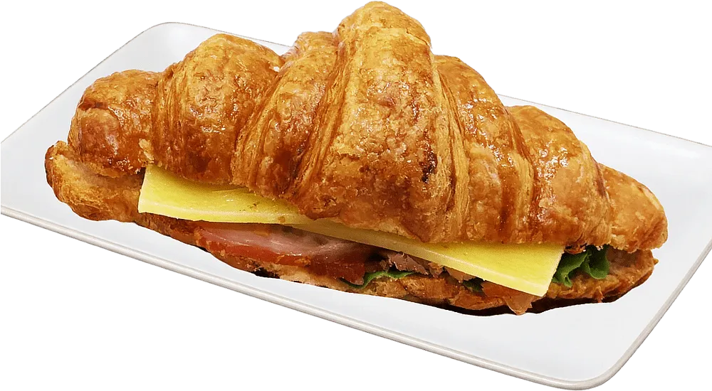 Ham croissant sandwich
