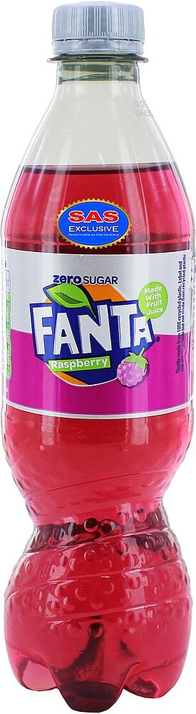 Refreshing carbonated drink "Fanta Zero" 0.5l Raspberry 
