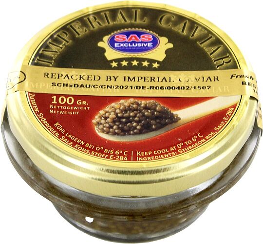 Ձկնկիթ սև «Imperial Caviar» 100գ