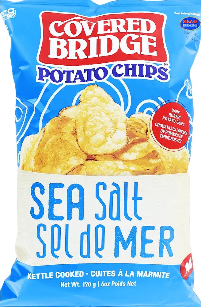 Չիպս աղի «Covered Bridge Sea Salt» 170գ
