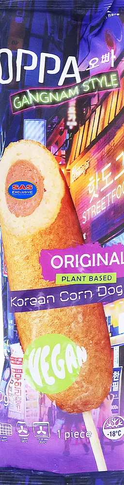 Корн-дог с сосиской на растительной основе "Oppa Gangnam Style Original" 80г