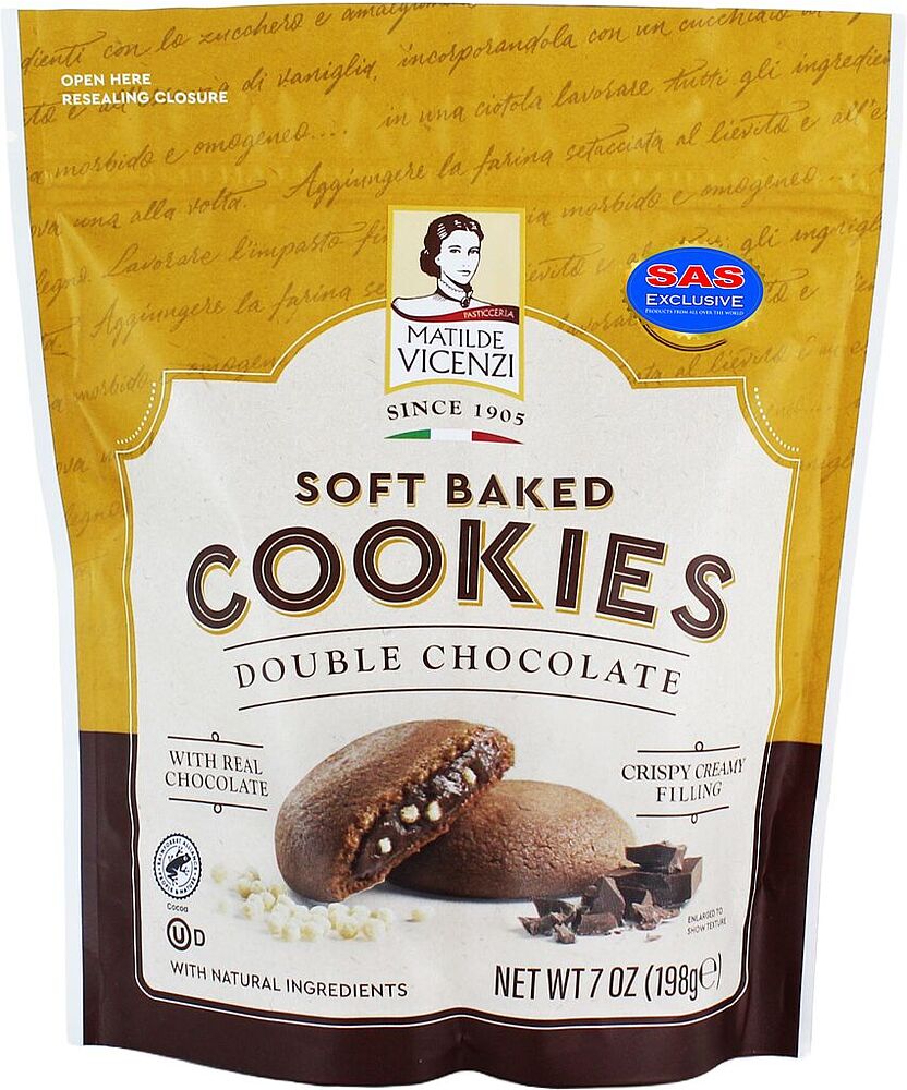 Cookies with chocolate cream "Matilde Vicenzi" 198g
