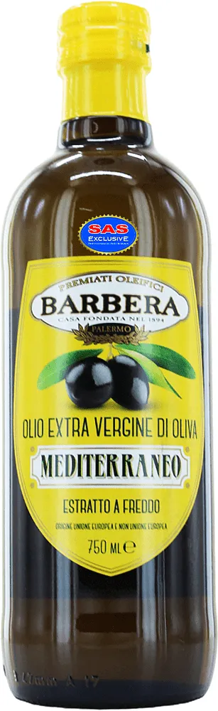 Olive oil "Barbera Mediterraneo Extra Virgin" 750ml
