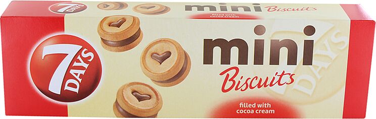 Թխվածքաբլիթ կակաոյի կրեմով «7 Days Mini Biscuits» 100գ