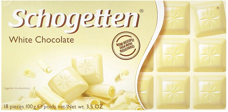 Շոկոլադե սալիկ, սպիտակ «Schogetten White» 100գ
