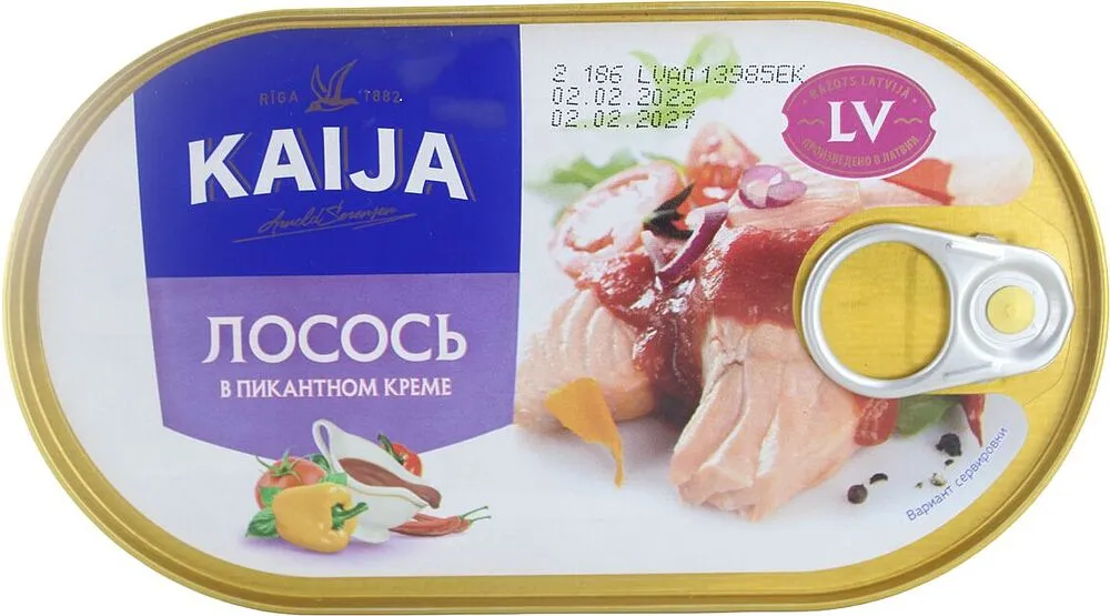 Salmon in picant cream "Kaija" 170g

