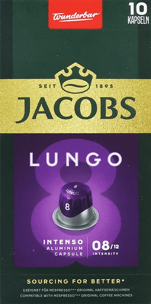 Պատիճ սուրճի «Jacobs Lungo Intneso» 10 հատ, 52գ
