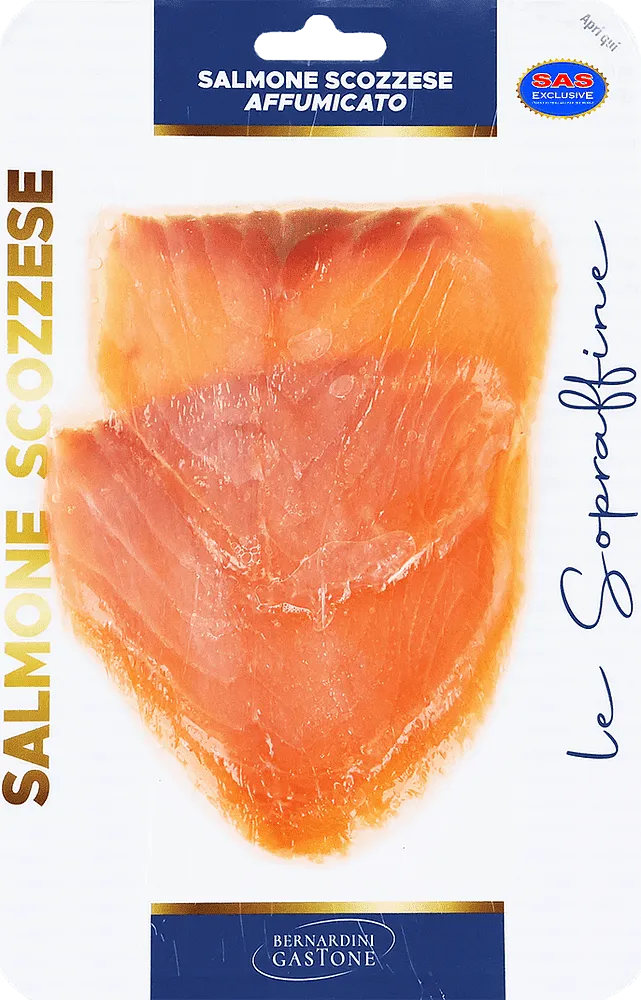Smoked salmon "Bernardini Gastone Salmone Scozzese Affumicato" 0.100kg
