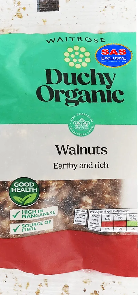 Ընկույզ օրգանական «Waitrose Duchy Organic Walnuts» 150գ
