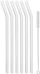 Glass drinking straws "Vialli" 6pcs
