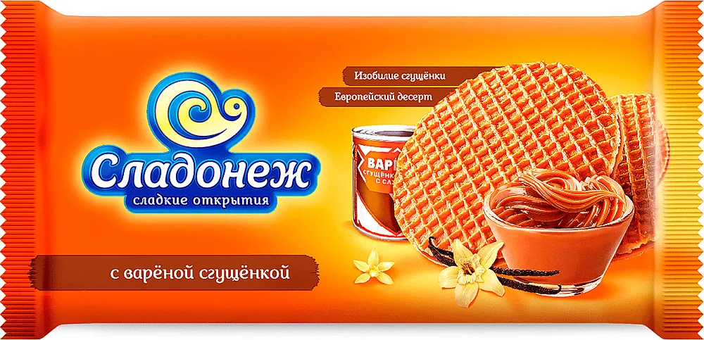 Вафли с начинкой из сгущенки "Сладонеж"  240г