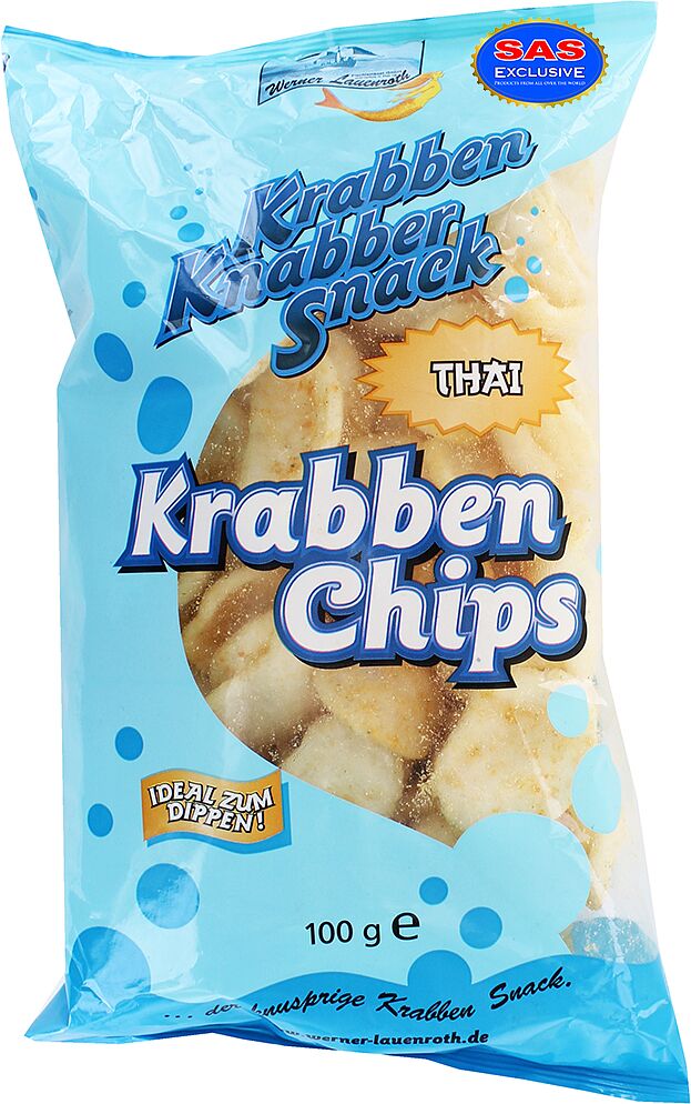 Чипсы крабовые "Krabben Chips" 100г