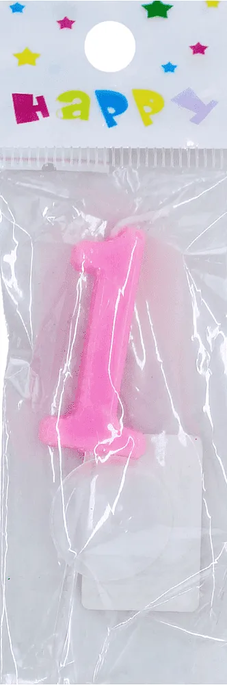 Birthday candle "Happy N1"
