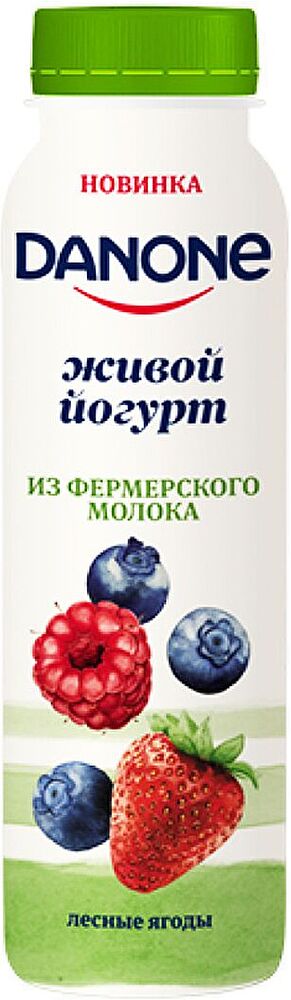 Йогурт питьевой с ягодами "Danone" 270г, жирность: 1.5%