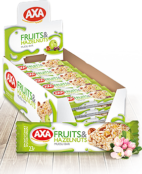 Մյուսլի բատոն «AXA Fruits and Hazelnuts» 23գ